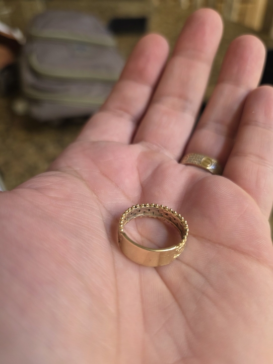 Stampd Jewelry - 14k Solid Gold Beaded Edge Band Ring